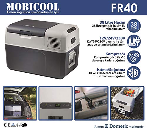 MOBICOOL FR40 Kompressor-Kühlbox mit 38 Liter Fassungsvermögen, 1